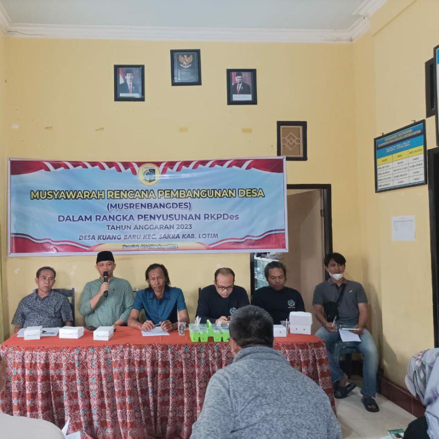 MUSYAWARAH RENCANA PEMBANGUNAN DESA KUANG BARU